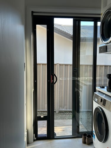 Customer photo review of Patio Pet Door Insert