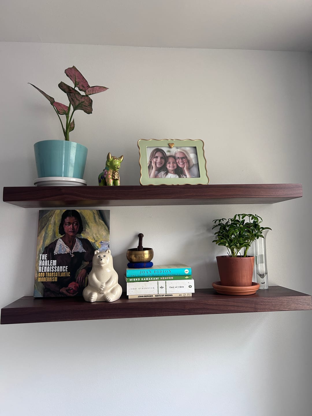Customer photo review of Walnut Floating Shelves
