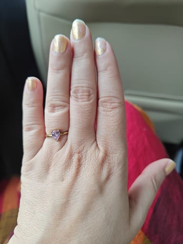 Customer photo review of Droplet Blush Ring