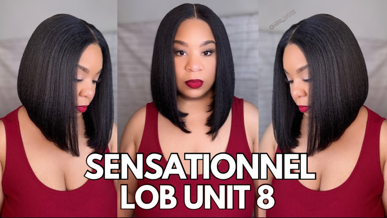 Customer photo review of Sensationnel Butta Lace Chic Bob Glueless HD Lace Front Wig - LOB UNIT 8