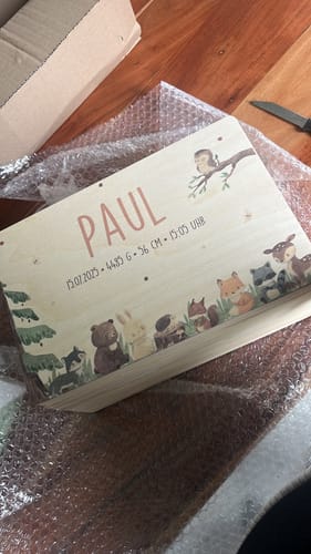 Customer photo review of Erinnerungsbox Baby - Niedliche Waldtiere