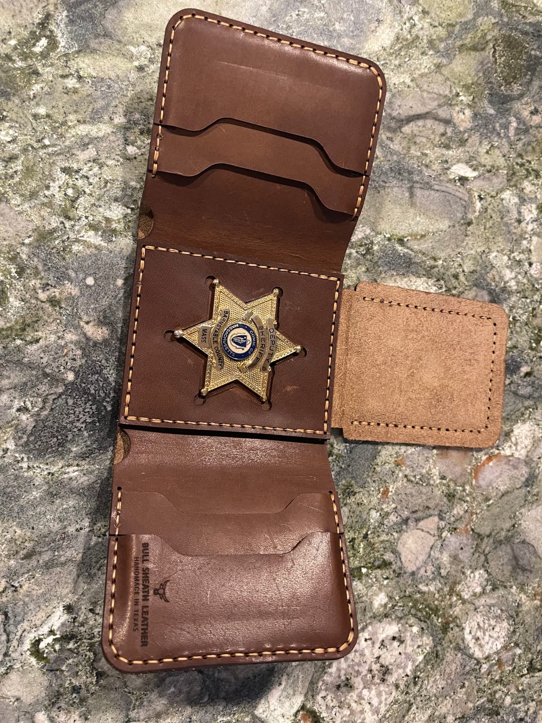 Customer photo review of Badge Trifold Wallet
