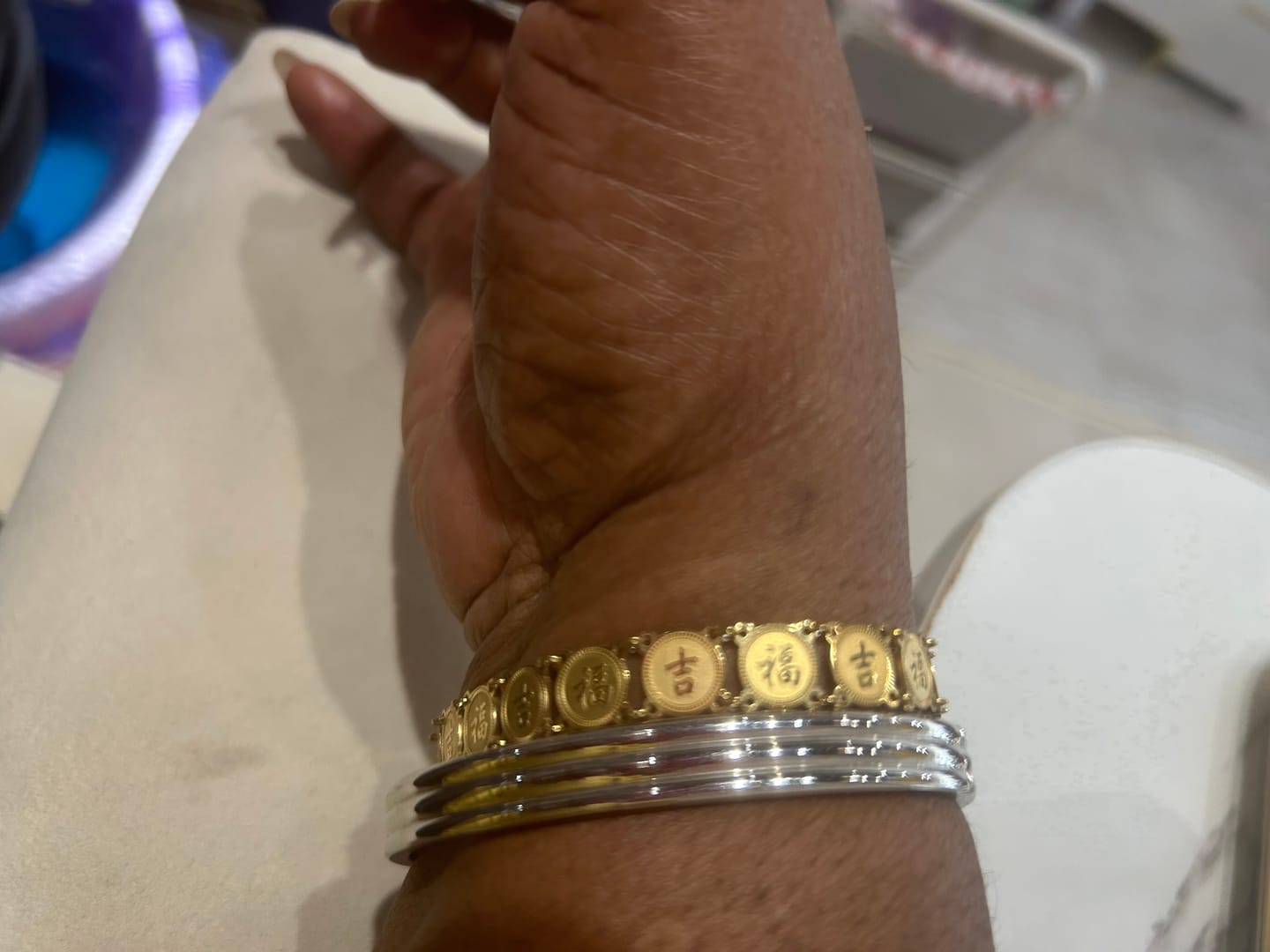 Customer photo review of Lucky Coin Bracelet
