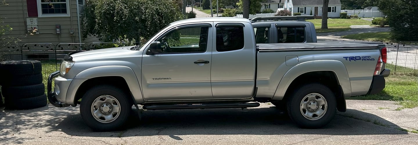 Customer photo review of Set of 2: TRD OFF ROAD vinyl decal for 2016-2021 Toyota Tacoma Tundra