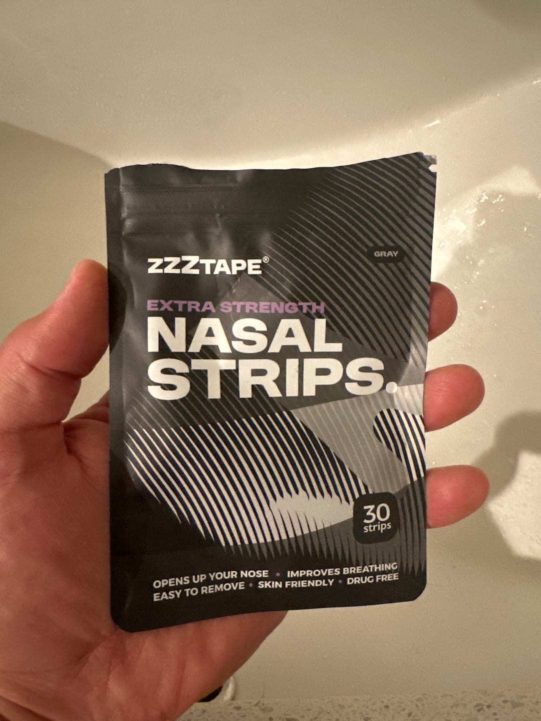 Customer photo review of ZzzTape - Nasal Strips