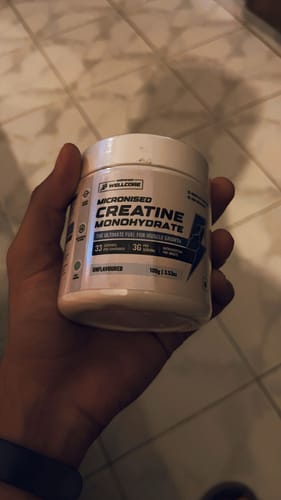 Customer photo review of Wellcore - Micronised Creatine Monohydrate (100g, 33 Servings)