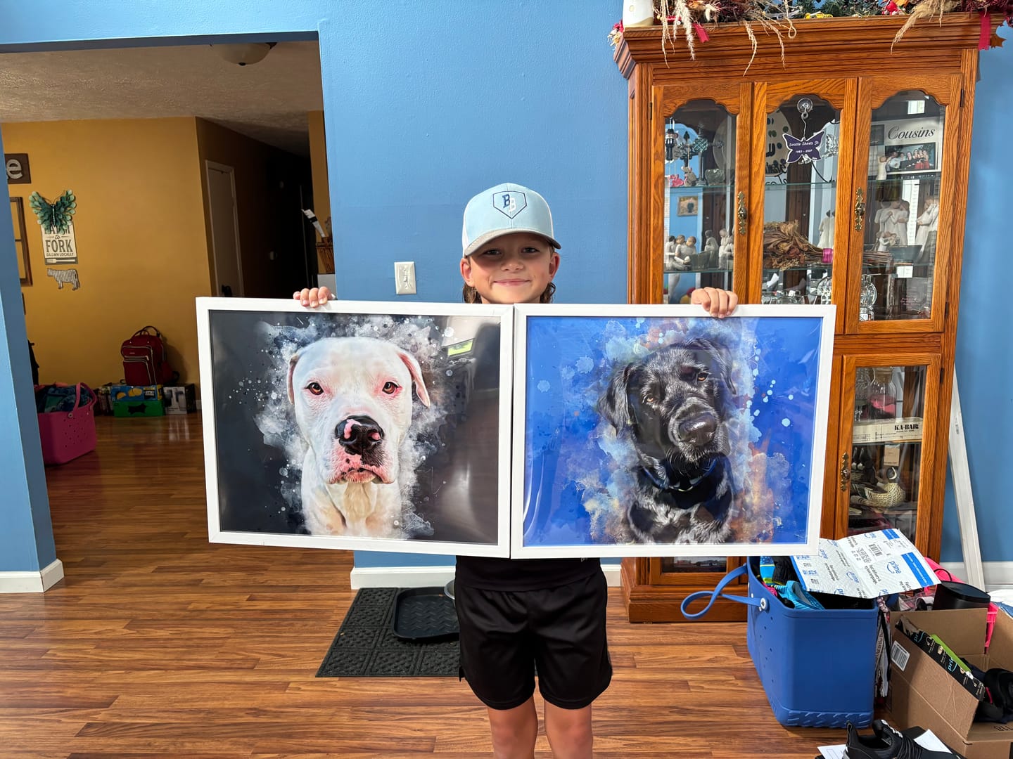Customer photo review of Custom Watercolor Pet Portrait – Contemporary Neutral Style (CN)