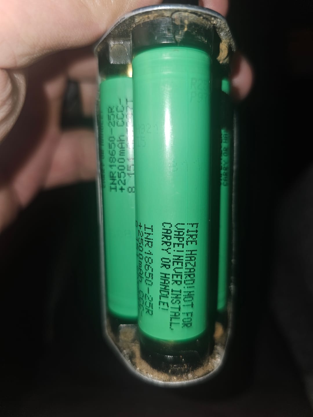Customer photo review of Samsung 25R 18650 2500mAh 20A Battery