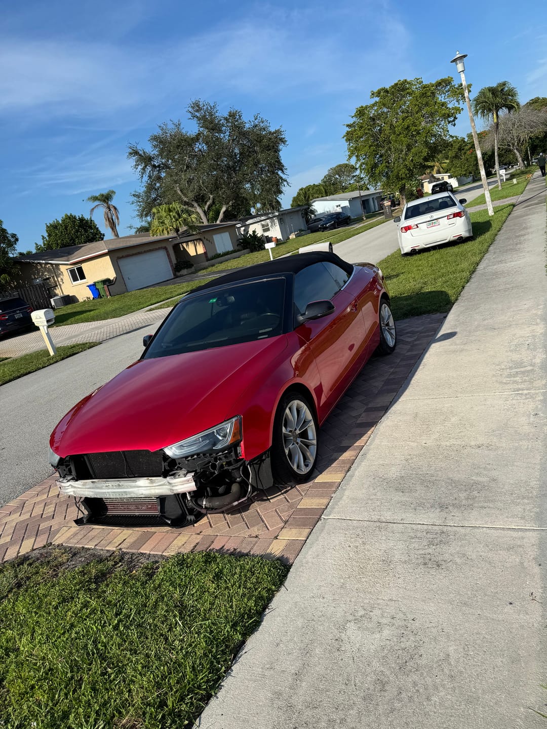 Customer photo review of Glossy Metallic Vampire Red Vinyl Wrap