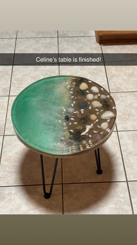 Customer photo review of 12" Round x 2" Deep Silicone Mold For Epoxy Resin