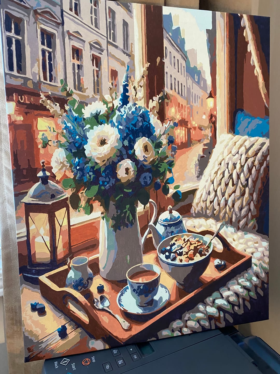 Customer photo review of Paint by Numbers - Cozy Breakfast Window