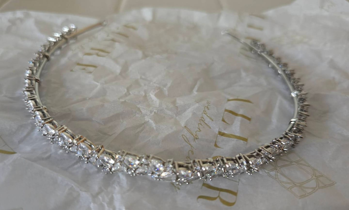 Customer photo review of Savannah CZ Wedding Headband