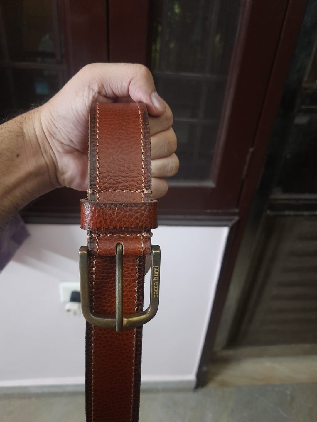 Customer photo review of Bacca Bucci Men's Genuine Leather Jeans Belt