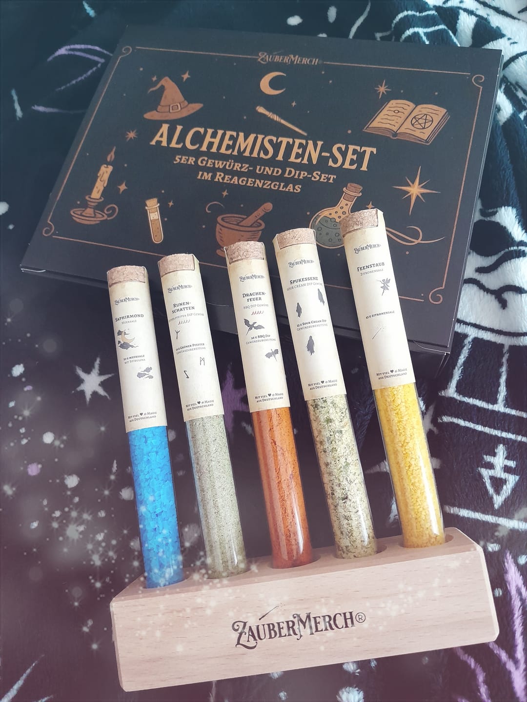 Customer photo review of Alchemisten-Set - 5er Gewürz- und Dipset im Reagenzglas