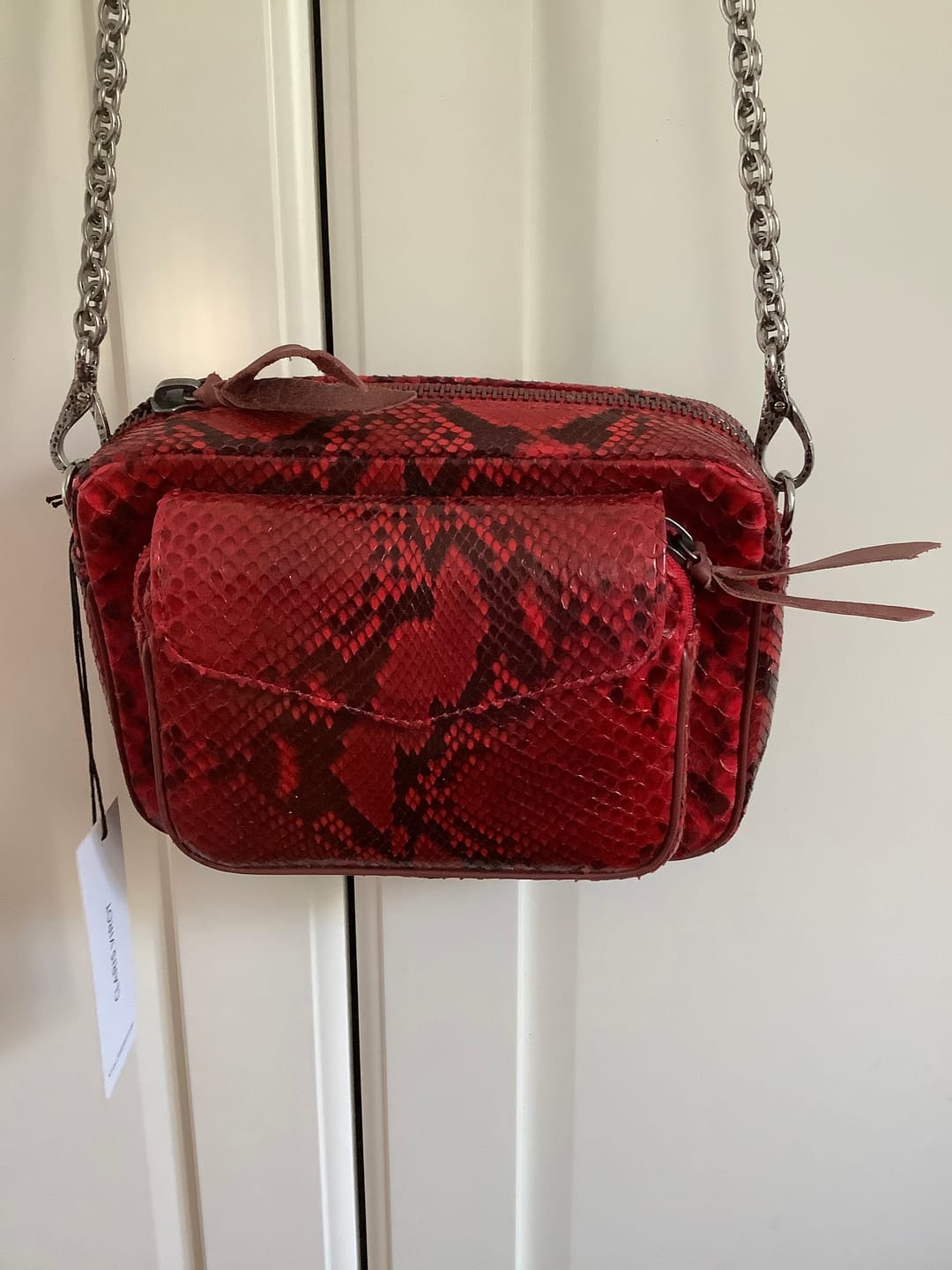 Customer photo review of Sac Charly python rubis - Claris Virot