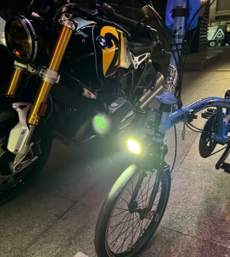 Customer photo review of VTG 1000 BROMPTON FOLDING BIKE LIGHT