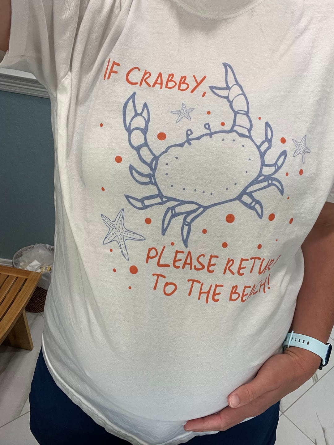 Customer photo review of If Crabby, Please Return To The Beach