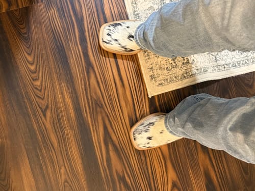 Customer photo review of Genuine Cowhide Boots - Square Toe