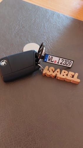 Customer photo review of Kennzeichen Schlüsselanhänger Mini Nummernschild Metall