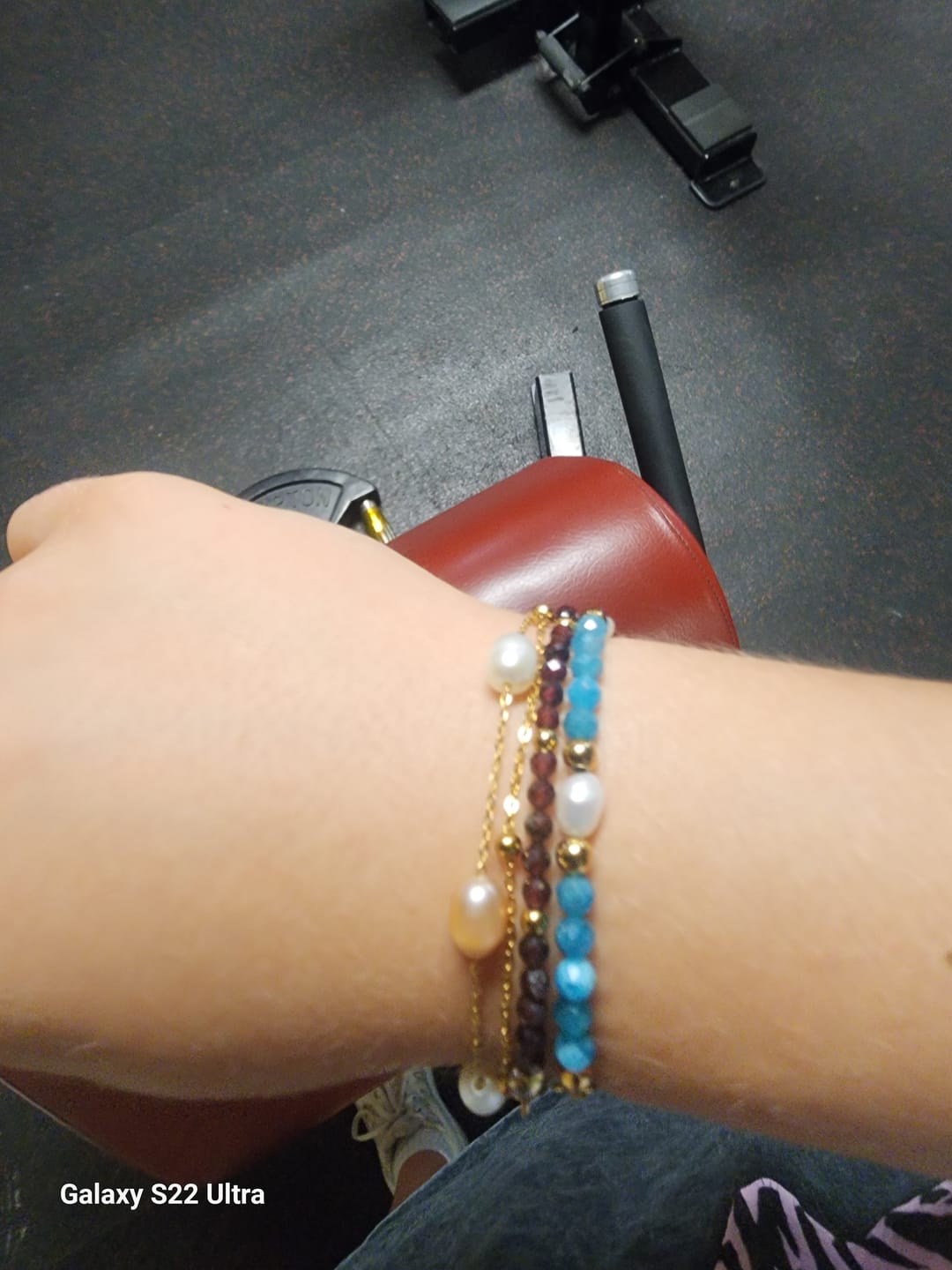 Customer photo review of Freshwater Pearl Layered Bracelet