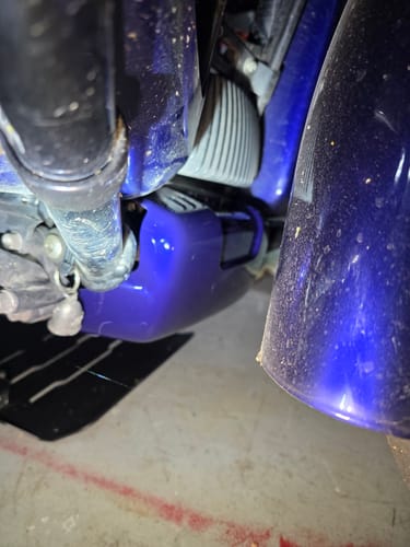 Customer photo review of HR3 Zephyr Blue / Black Sunglo Water Pump Cover For Harley Twin-Cooled Engine Touring 2017-2023