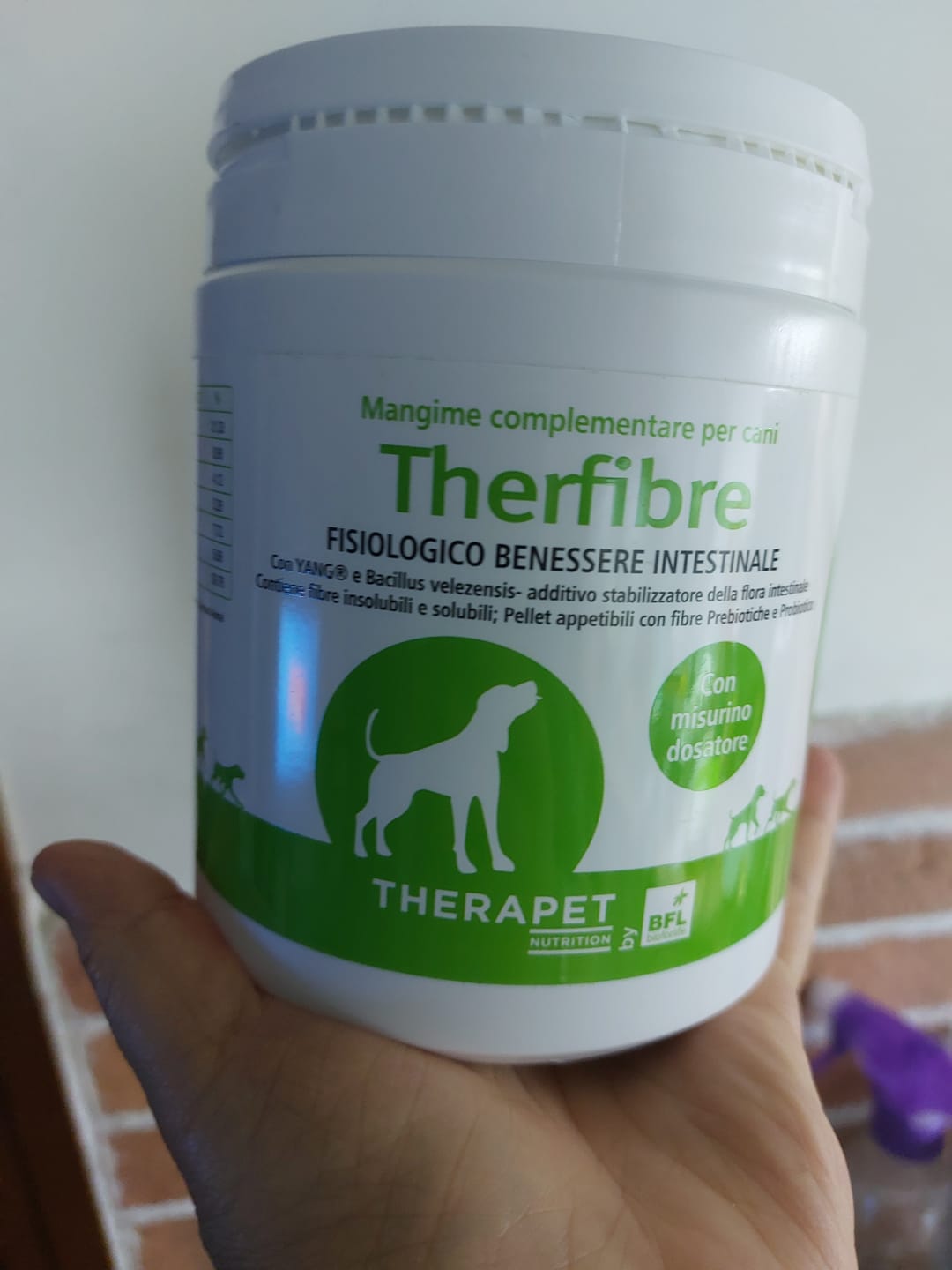 Customer photo review of THERFIBRE  500g - Per il benessere intestinale nel cane e nel gatto
