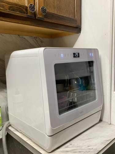 Customer photo review of R09 Compact Countertop Dishwasher
