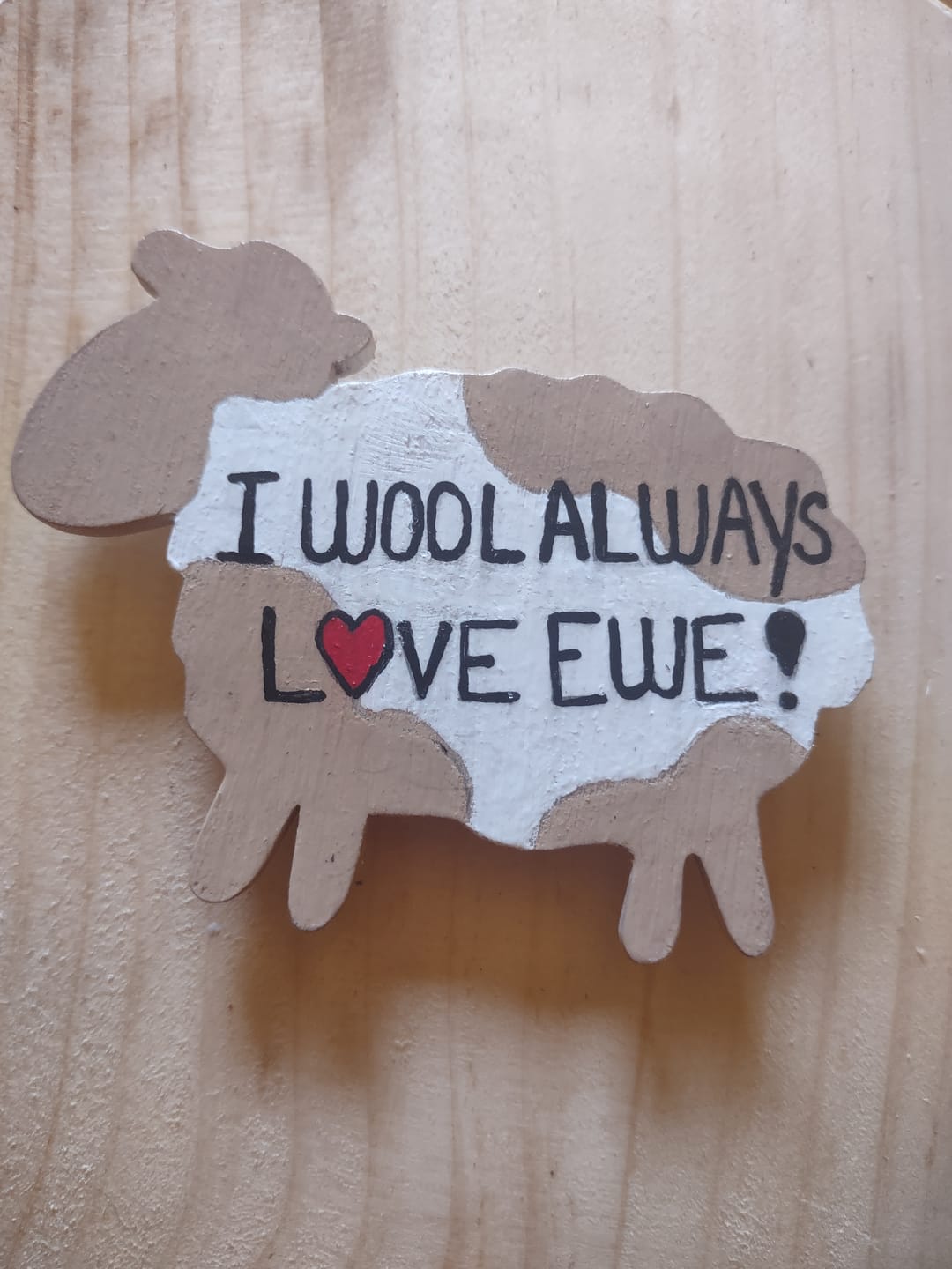 Customer photo review of Unfinished Wood Cute Sheep Shape - Craft - up to 46"
