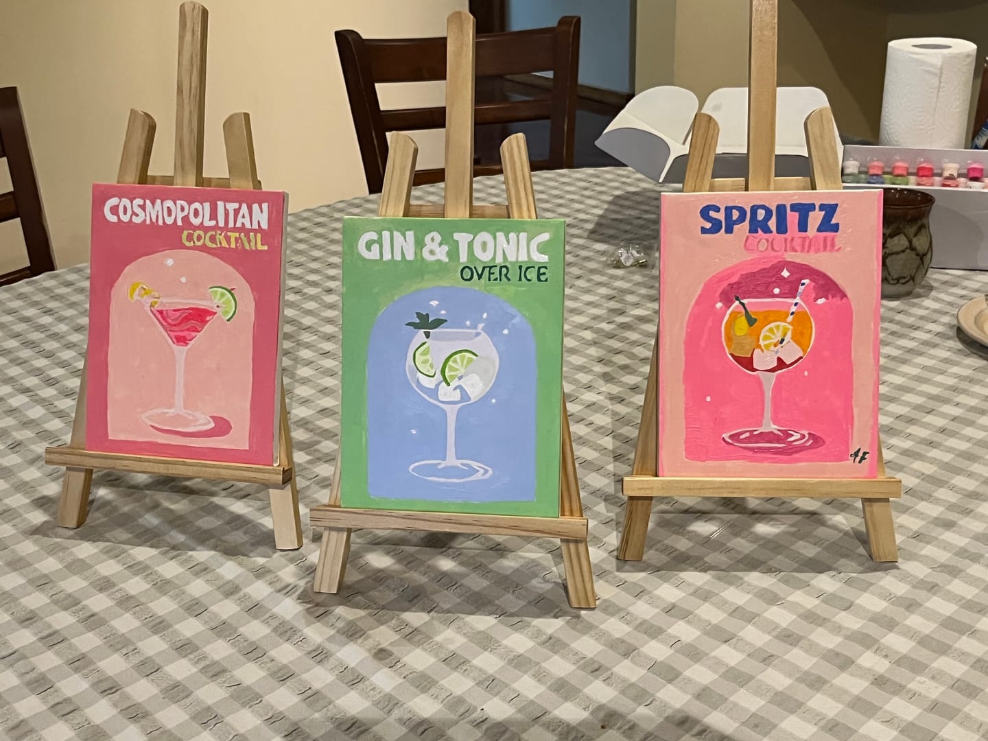 Customer photo review of 6 Mini Paintings - Colorful Cocktail Set