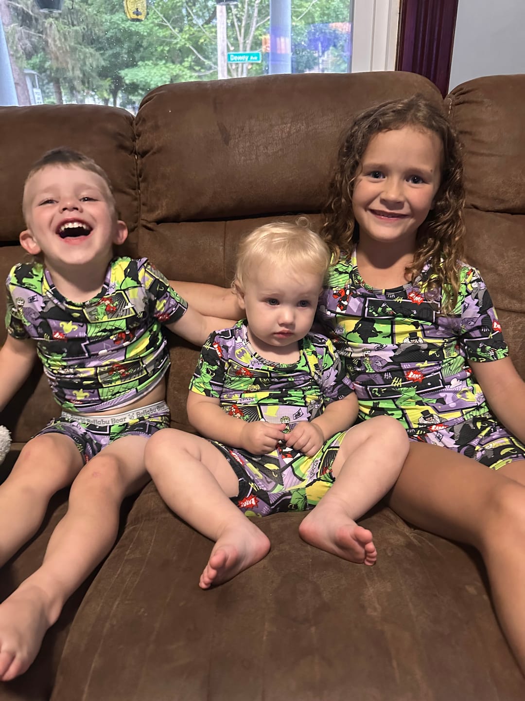Customer photo review of Batman Kids Bamboo Pajama Short Set