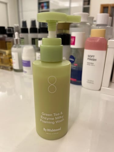 Customer photo review of Green Tea (Matcha) & Enzyme Milky Foaming Wash