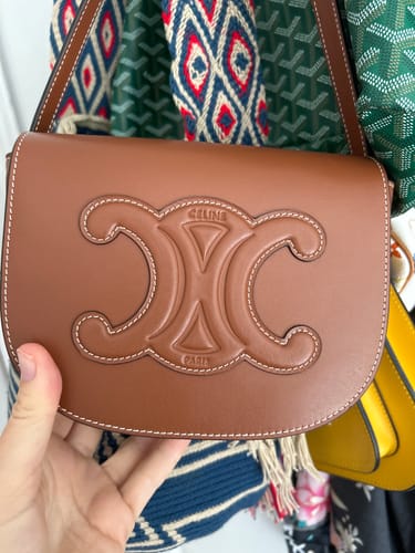 Customer photo review of FOLCO CUIR TRIOMPHE 18 IN RED BROWN CALFSKIN