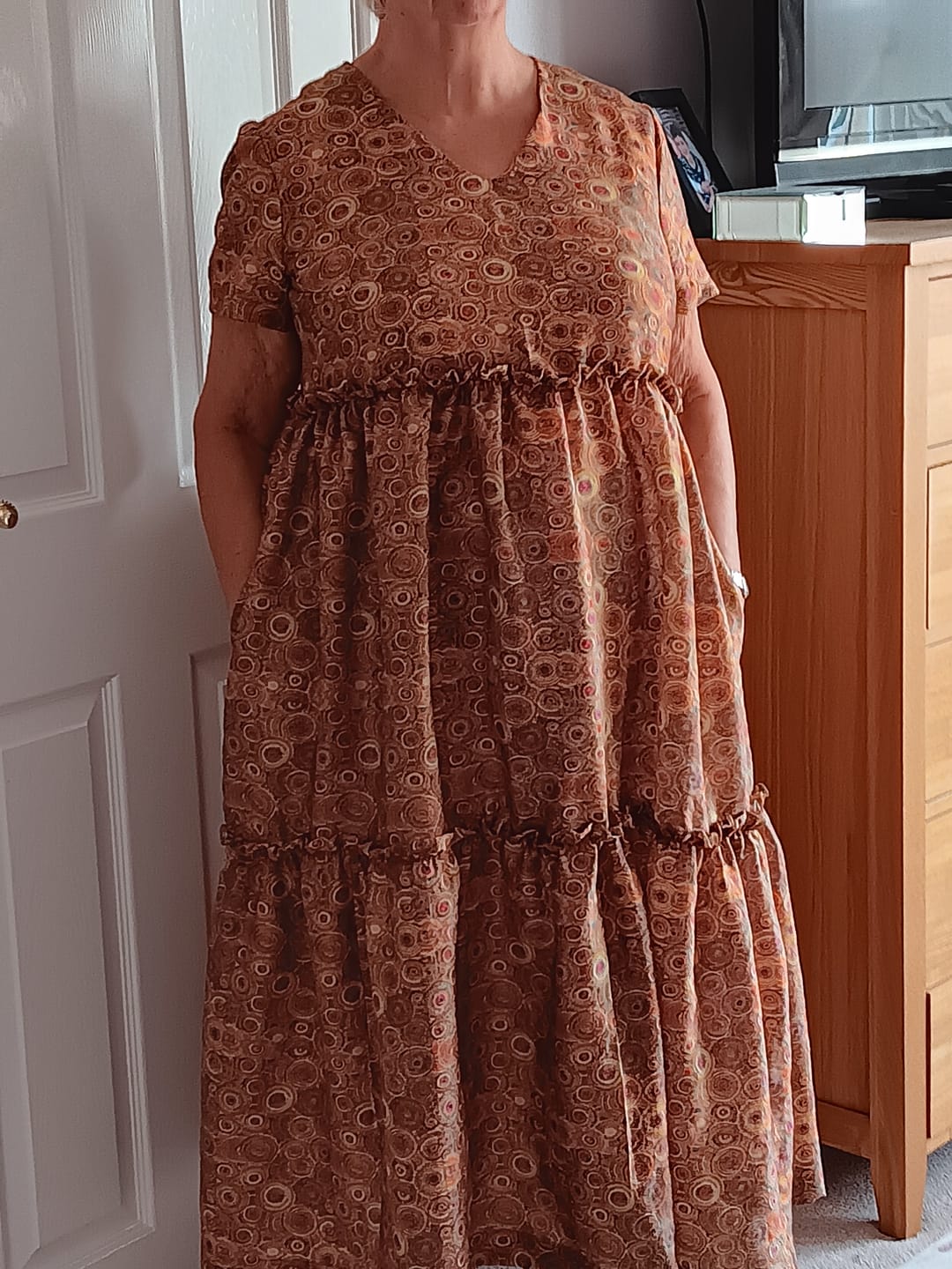 Customer photo review of Colourful Circles Bamboo Silkette Fabric