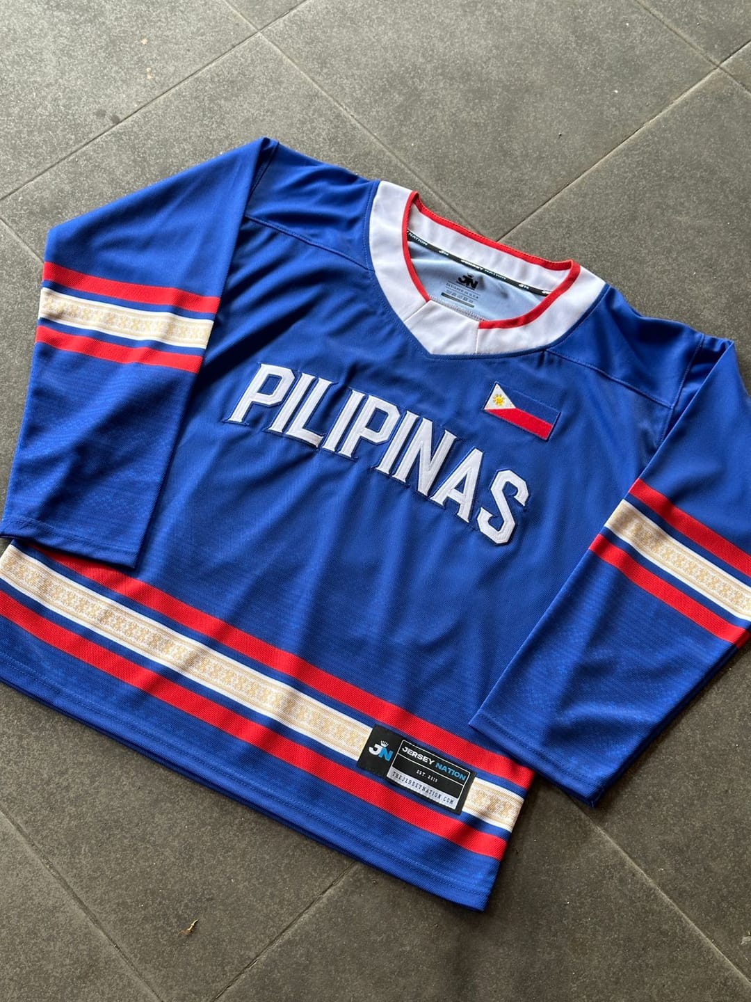Customer photo review of Philippines Heritage Custom Hockey Jersey