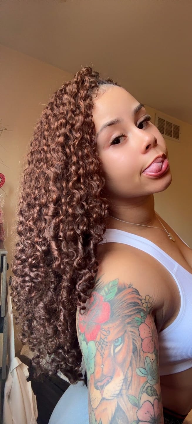 Customer photo review of Baby Curly Brown 2.0 (Restocks 4th Aug)