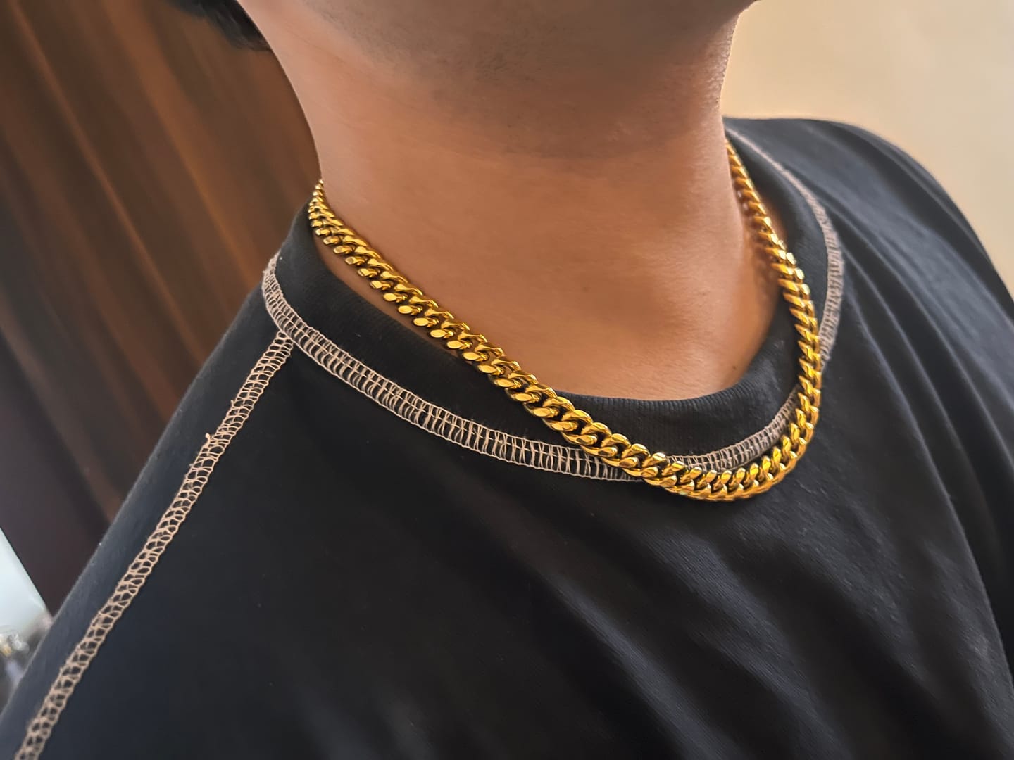 Customer photo review of Chunky Cuban Chain Necklace