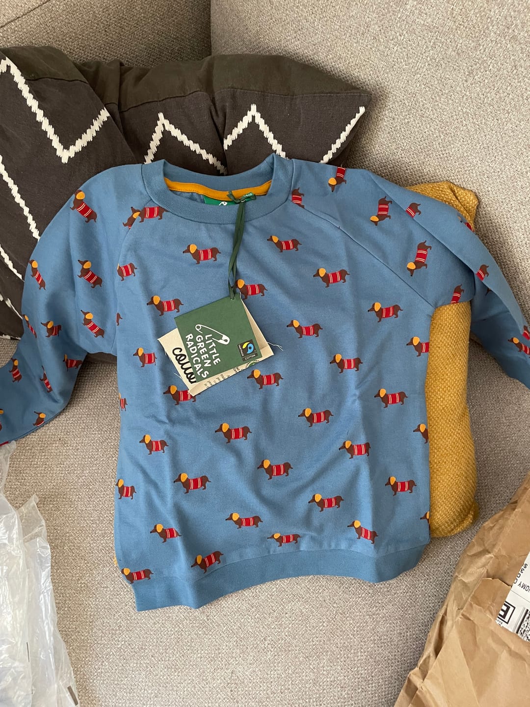 Customer photo review of Sausage Dogs Raglan Sweatshirt