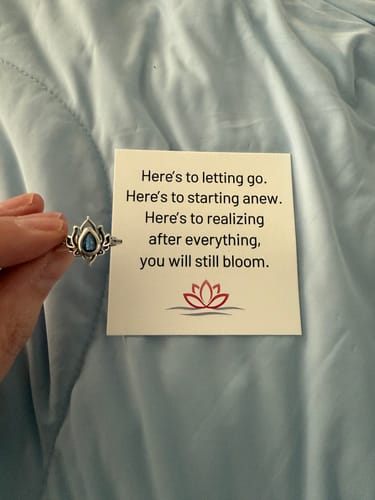 Customer photo review of F♥︎ck It And Begin Again Lotus Ring