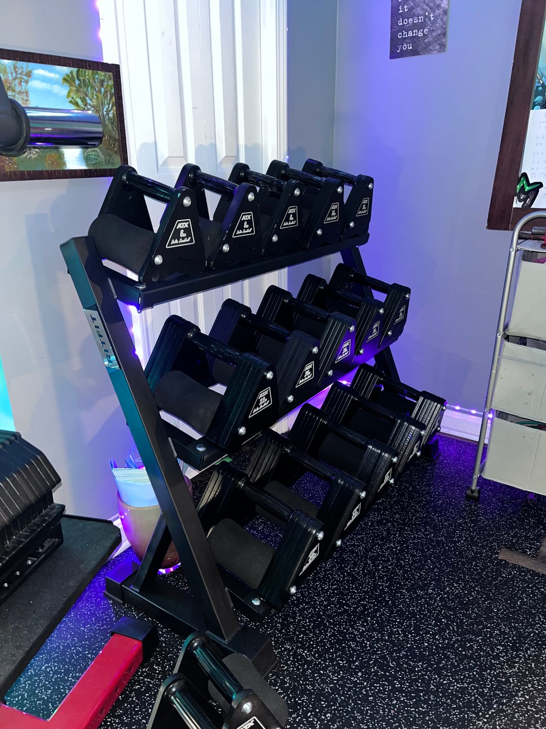 Customer photo review of RitFit 3-Tier Dumbbell Weight Rack for Home Gym