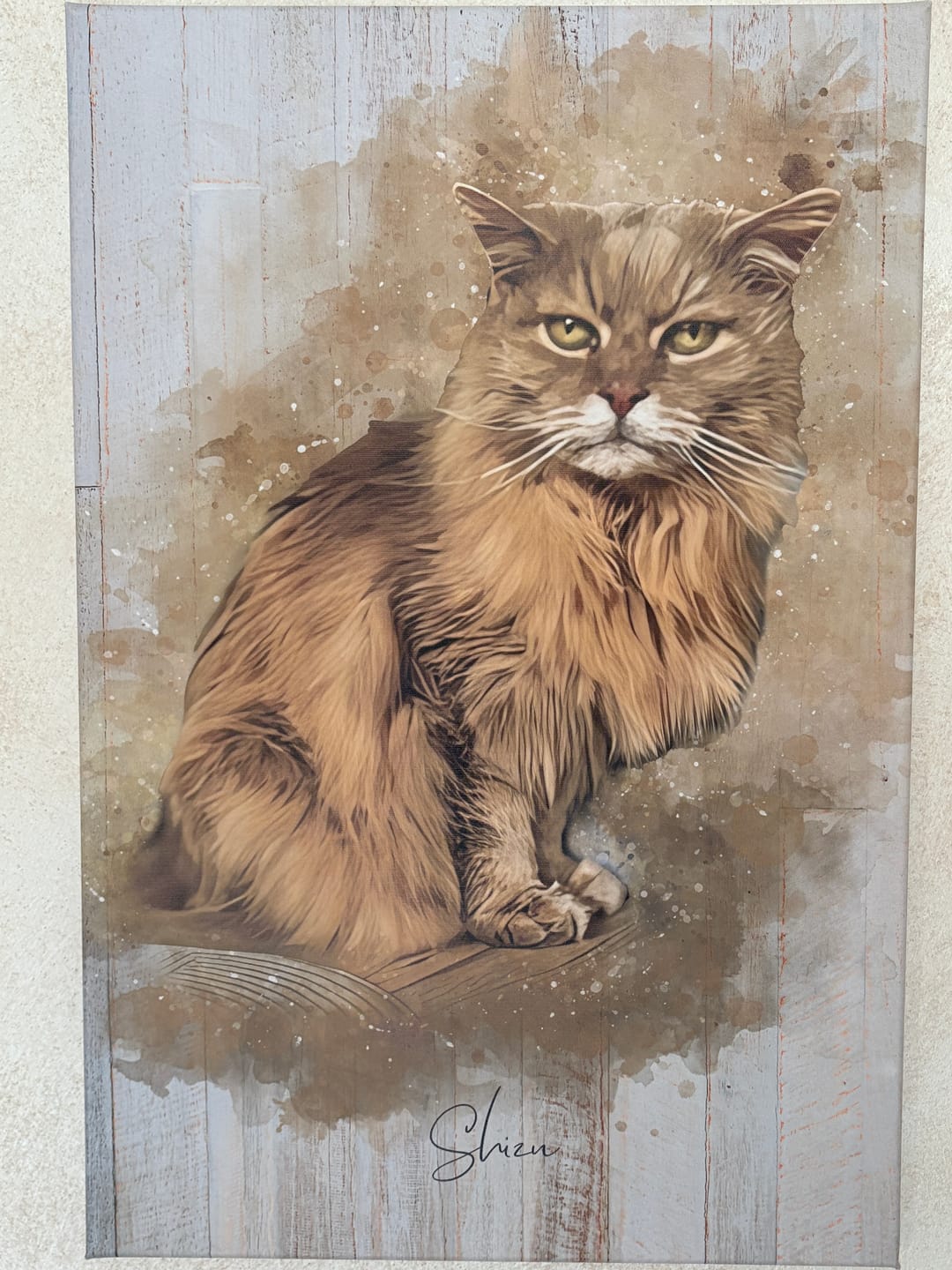 Customer photo review of Deine Katze als Aquarell Tierportrait | Geschenk für Katzenliebhaber
