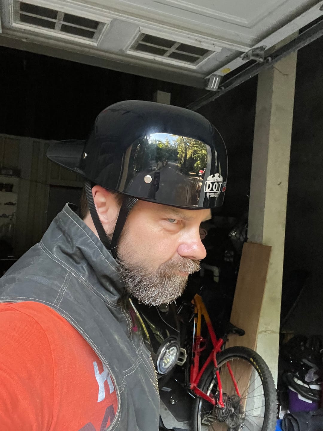 Customer photo review of Baseball Cap STYLE  DOT Motorcycle Helmet