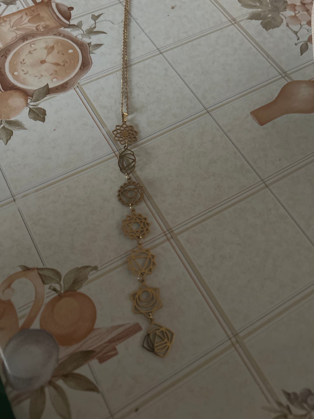 Customer photo review of Collier 7 Chakras - Symboles Sacrés