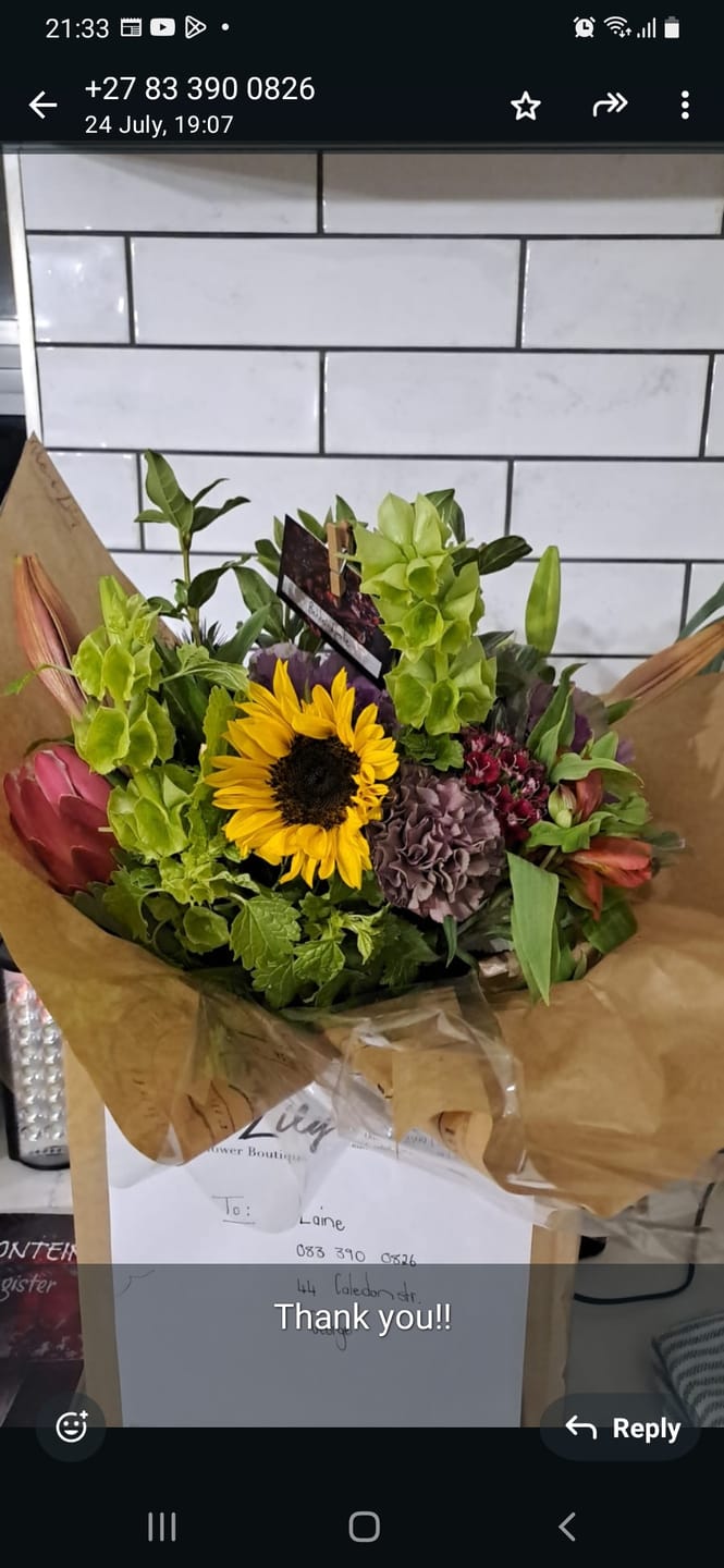 Customer photo review of Florist Surprise Bunch - Fresh Flower Bunch Made From Beautiful, Fresh And Seasonal Flowers.