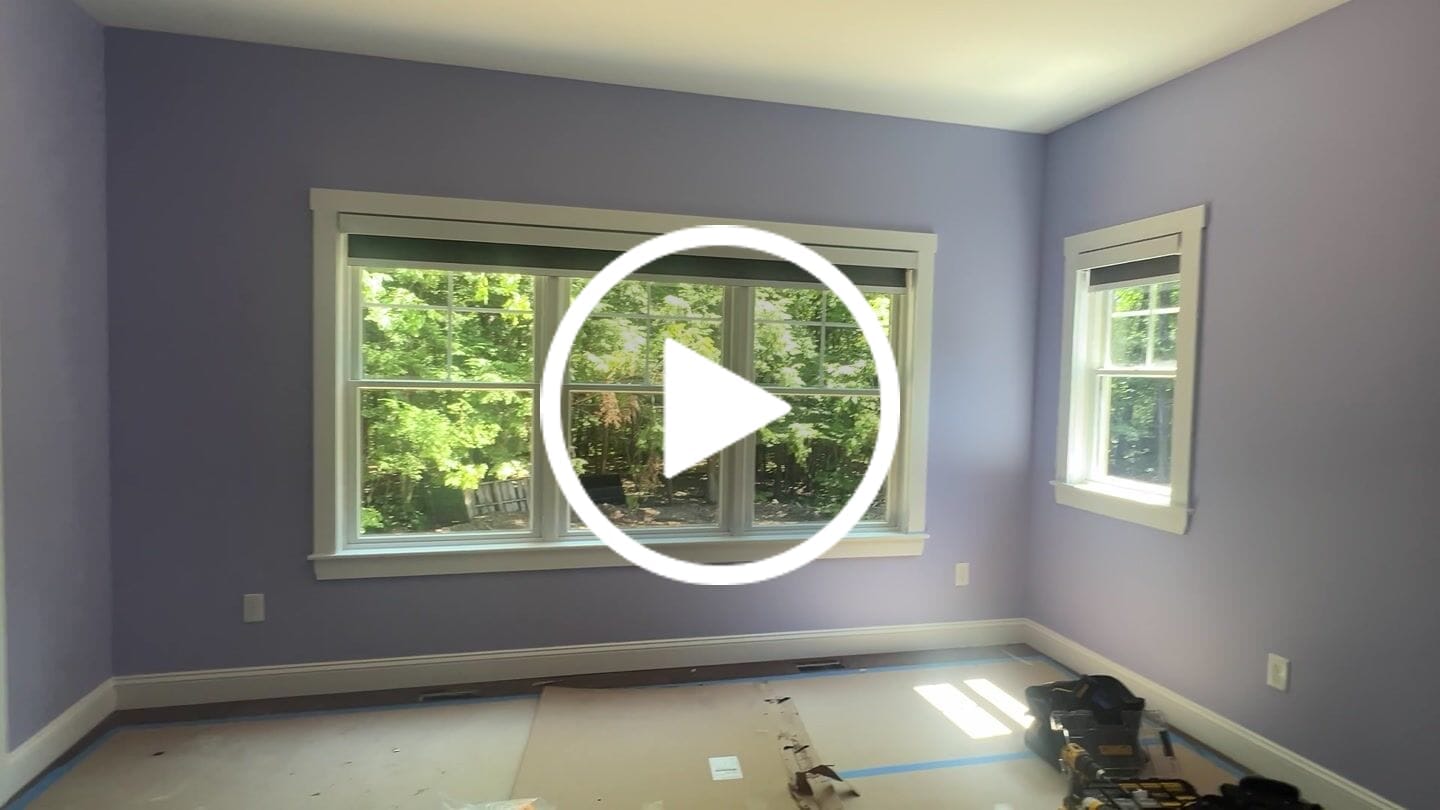 Customer video review of SmartWings Motorized Roller Shades 100% Blackout Dual-Sided Bouvardia