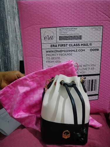 Customer photo review of The Monroe Bucket Bag