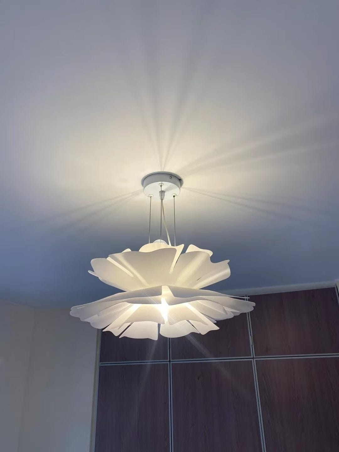 Customer photo review of Lotus Flower Pendant Light