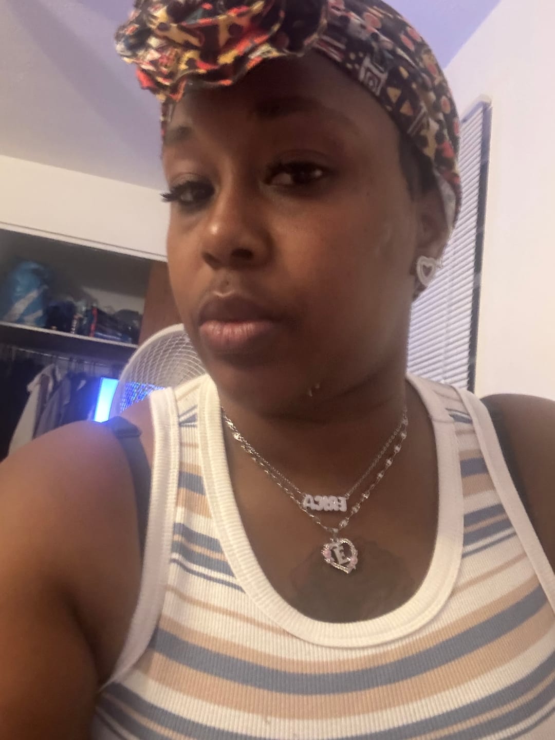 Customer photo review of Bubble Letter Name Necklace