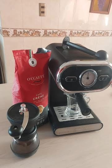 Customer photo review of Occaffe Grano Espresso Creme Rojo 1kg
