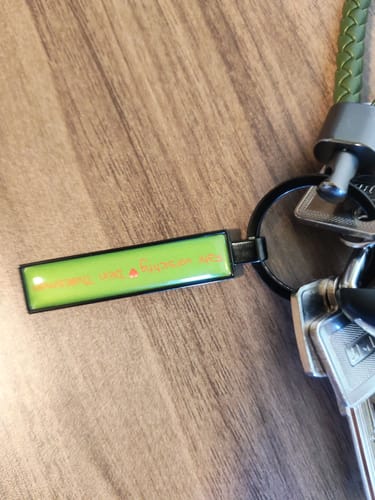 Customer photo review of Kennzeichen Schlüsselanhänger Mini Nummernschild Metall