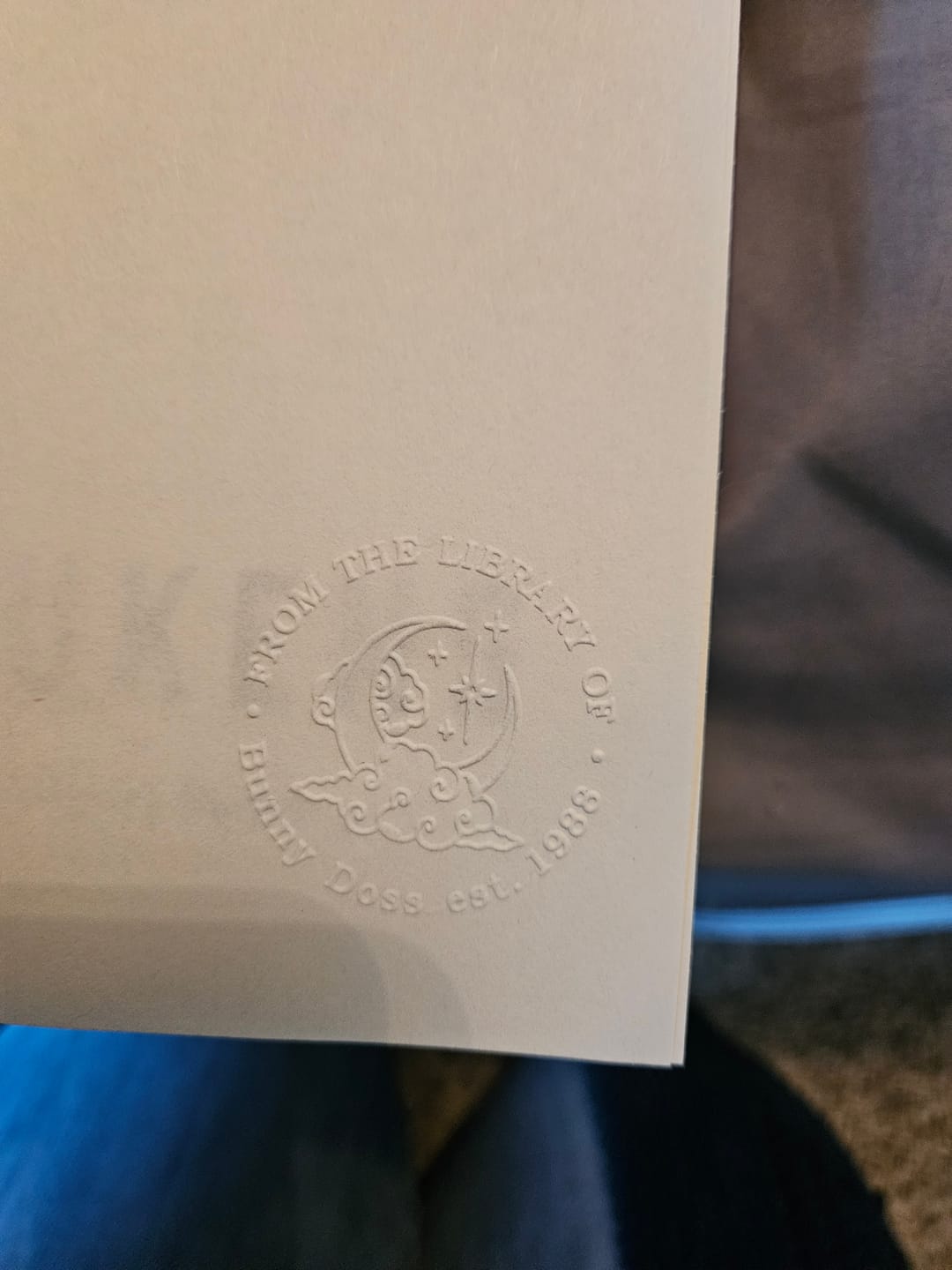 Customer photo review of Custom Book Embosser